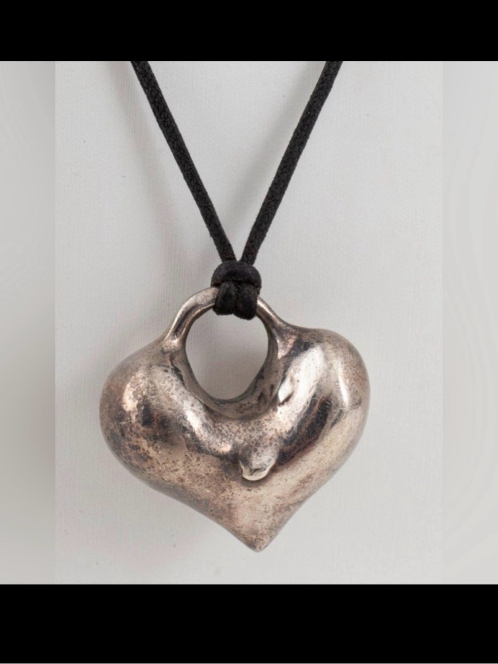 Vintage  Robert Lee Morris RLM Small Sterling Silver Heart Pendant